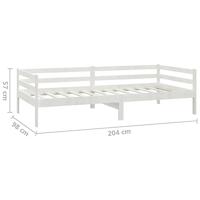 Slaapbank massief grenenhout wit 90x200 cm - thumbnail