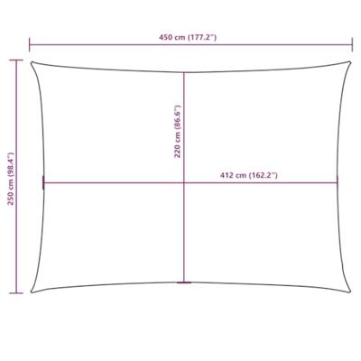 Zonnescherm rechthoekig 2,5x4,5 m oxford stof bruin
