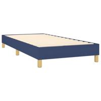 Boxspring met matras stof blauw 100x200 cm - thumbnail