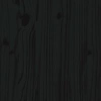 Wandhoofdbord 127,5x3x60 cm massief grenenhout zwart - thumbnail