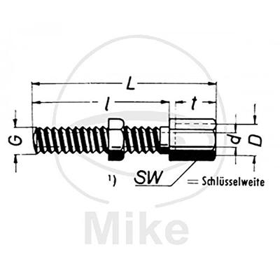 Fix-Nippel Stelschroef adjusting screw slotted fix #4390 pk.a 20 pcs