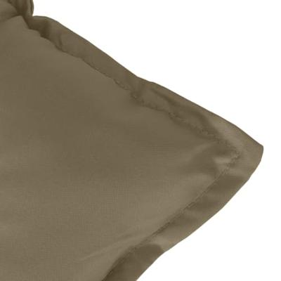 VidaXL Tuinbankkussens 2 st 120x50x7 cm stof gemêleerd taupe