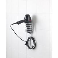 Metaltex viva haardrogerhouder 10x10x25 cm zilver - thumbnail