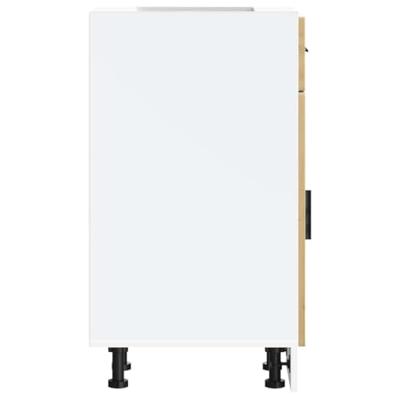 Keuken onderkast "Porto" bewerkt hout artisanaal eikenkleur