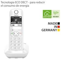 Gigaset AS690 draadloze telefoon, handsfree, contrastrijk display, 100 contacten, wit - thumbnail