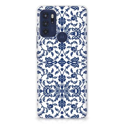 Motorola Moto G60s | TPU Case | Flower Blue Motorola Moto G60s | TPU Case | Flower Blue
