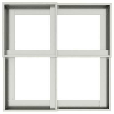 VidaXL Tuin bloempot zilver 80 x 80 x 48 cm gegalvaniseerd staal