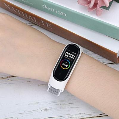 Nylon Geweven Bandje Xiaomi Mi Band 3 / 4 / 5 / 6 / 7 - Wit Nylon Geweven Bandje Xiaomi Mi Band 3 / 4 / 5 / 6 / 7 - Wit