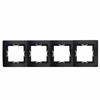 HK05 - Afdekraam 4-voudig, zowel verticaal als horizontaal te plaatsen, mat-zwart