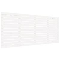 Hoofdbord wandmontage 166x3x91,5 cm massief grenenhout wit - thumbnail