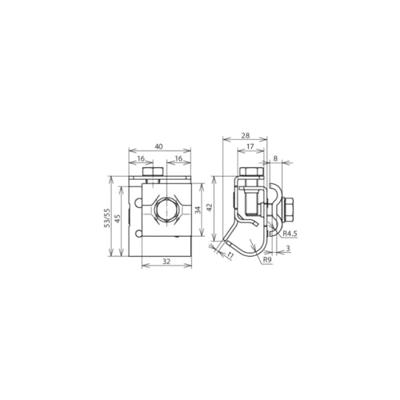 DEHN DRK DUL 8.10 W16.22 V2A Dakgootklem 1 stuk(s)