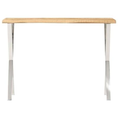 Wandtafel met natuurlijke rand 105x33x76 cm massief mangohout Wandtafel met natuurlijke rand 105x33x76 cm massief mangohout