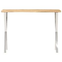 Wandtafel met natuurlijke rand 105x33x76 cm massief mangohout - thumbnail