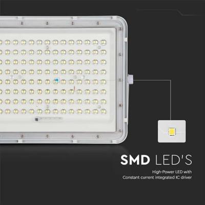 V-TAC VT-180W-W 7845 LED-schijnwerper, Zonne-energiemodule 20 W Koudwit Wit