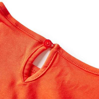 Kindershirt met lange mouwen vogelprint 104 donkeroranje - thumbnail