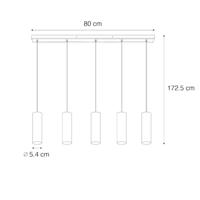 QAZQA Moderne hanglamp brons 5-lichts - Jeana - thumbnail