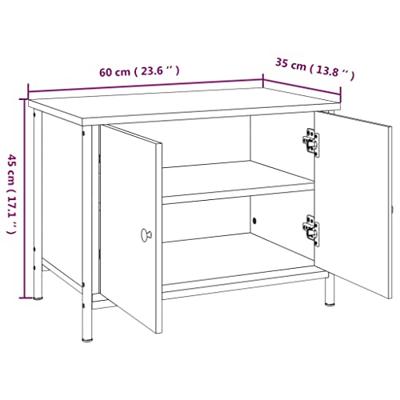 Tv-meubel met deuren 60x35x45 cm bewerkt hout sonoma eikenkleur Tv-meubel met deuren 60x35x45 cm bewerkt hout sonoma eikenkleur