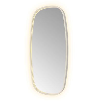 Spiegel Hotbath &MORE 100x50 cm LED-Verlichting Spiegelverwarming Deens Ovaal RVS