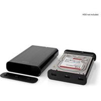 Nedis Hardeschijfbehuizing | 3.5 " | USB 3.1 Gen1 | USB Type-A / USB Type-C | Notebook / PC | Aluminium - HDDE35410BK - thumbnail