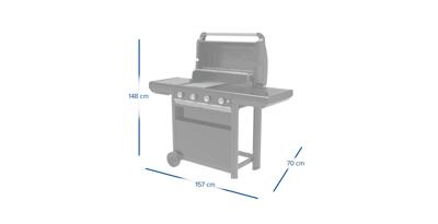 Campingaz 3 Series Select S 4 Series Select S Barbecue Verrijdbaar Gas Grijs 15900 W