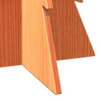 Kerstdecoratie kerstboom 80 cm massief grenenhout wasbruin - thumbnail