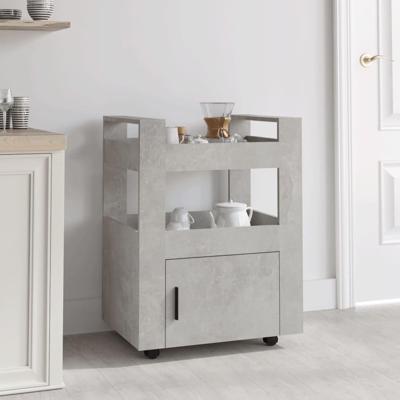 Keukentrolley 60x45x80 cm bewerkt hout betongrijs