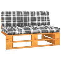 Tuinmiddenbank pallet honingbruin geïmpregneerd grenenhout - thumbnail