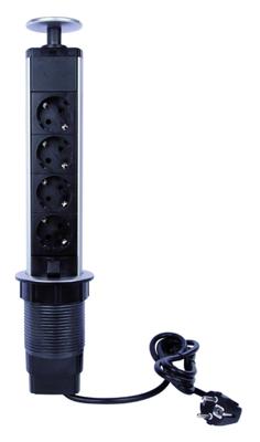 4-Voudige pop-up stekkerdoos Perel EBP04LN-G