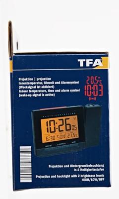 TFA Dostmann TFA - Thermometer - digital - Schwarz 60.5016.01 Wekker Zendergestuurd Digitaal Zwart