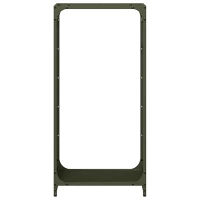 Brandhoutrek 44x28x90 cm koudgewalst staal olijfgroen