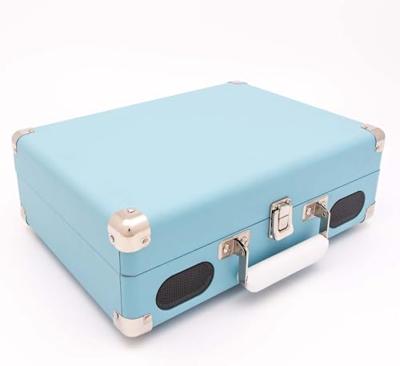 GPO SOHOBLU - Retro platenspeler - kofferplatenspeler - met ingebouwde speakers - lichtblauw