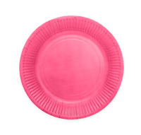 Hot Pink Gebaksbordjes 18cm FSC (8st) - thumbnail