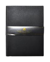 Verhaak notitieboek met bullets 15 x 21 cm papier/leer zwart - thumbnail