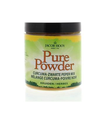 Jacob Hooy Pure Powder curcuma - zwarte peper mix 110 Gram Jacob Hooy Pure Powder curcuma - zwarte peper mix 110 Gram