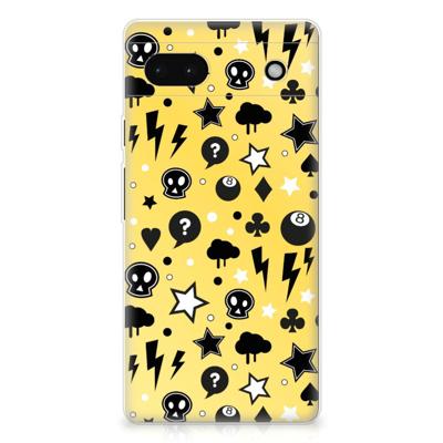 Silicone Back Case Google Pixel 6A Punk Geel Silicone Back Case Google Pixel 6A Punk Geel
