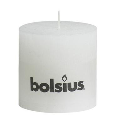 Bolsius rustiek kaars 10x10cm wit