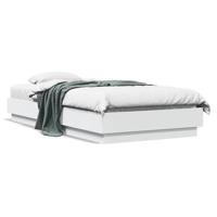 Bedframe met LED-verlichting wit 90x190 cm - thumbnail