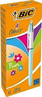 Set Balpennen Bic Fun Blauw Wit (12 Onderdelen) - thumbnail