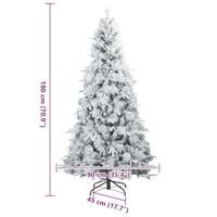VidaXL Kunstmatige inklapbare kerstboom wit 180 cm pe en pvc - thumbnail