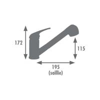 Keukenmengkraan - EDOUARD ROUSSEAU - BAGO - Chroom - thumbnail