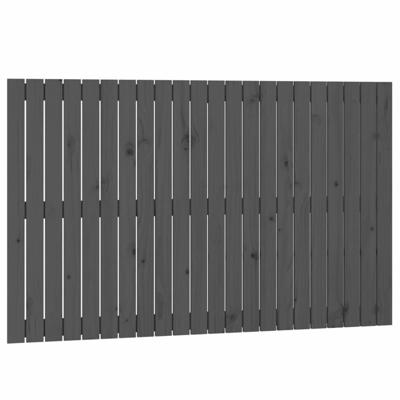 Wandhoofdbord 140x3x90 cm massief grenenhout grijs