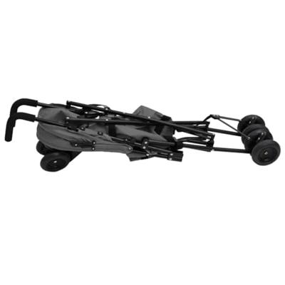 VidaXL Kinderbuggy staal lichtgrijs en zwart