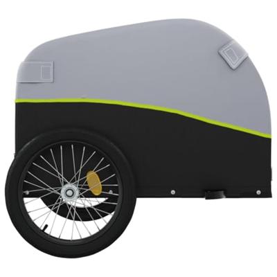 Fietstrailer 45 kg ijzer zwart en groen - thumbnail