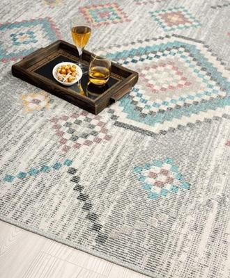 Karpet24 Vloerkleed Salsa, modern design, weerbestendig en uv-bestendig, voor balkon, terras en serre, ook geschikt voor binnen Multi -140 x 200 cm