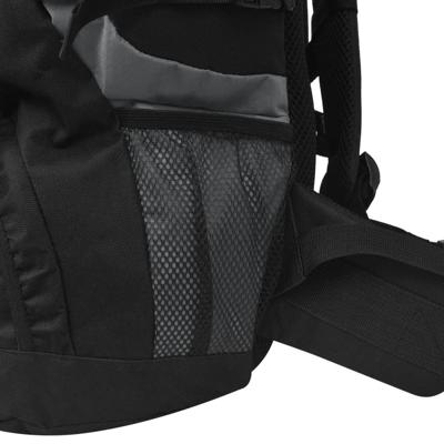 VidaXL Rugzak hiking xxl 75 l zwart en grijs