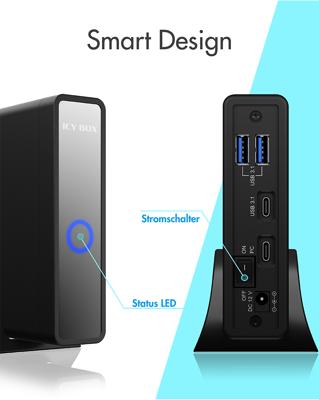 ICY BOX 60087 3,5 harde schijf behuizing, 2,5 harde schijf behuizing 3.5 inch, 2.5 inch USB-C, USB-A 3.2 Gen 2 ICY BOX 60087 3,5 harde schijf behuizing, 2,5 harde schijf behuizing 3.5 inch, 2.5 inch USB-C, USB-A 3.2 Gen 2