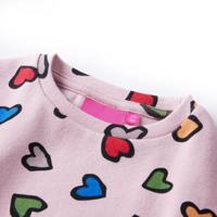 Kindertrui hartenprint 92 roze - thumbnail