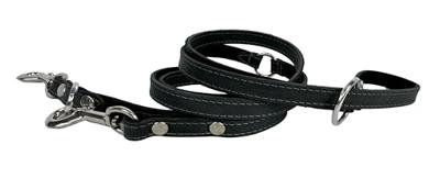 Sazzz hondenriem fearless vintage verstelbaar leer antraciet 113/156/181x1,5 cm