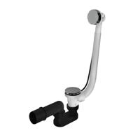 Hotbath Cobber Badafvoer verlengd Zwart Chroom P032 - thumbnail