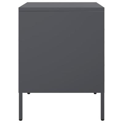 Nachtkastjes 2 st 36x39x50,5 cm staal antracietkleurig